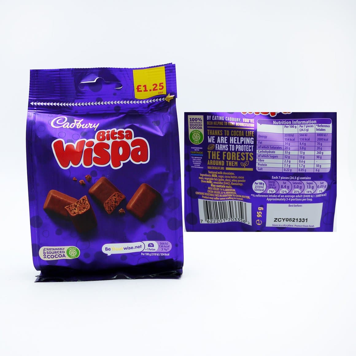 Cadbury's bitsa wispa bites 85gr 1