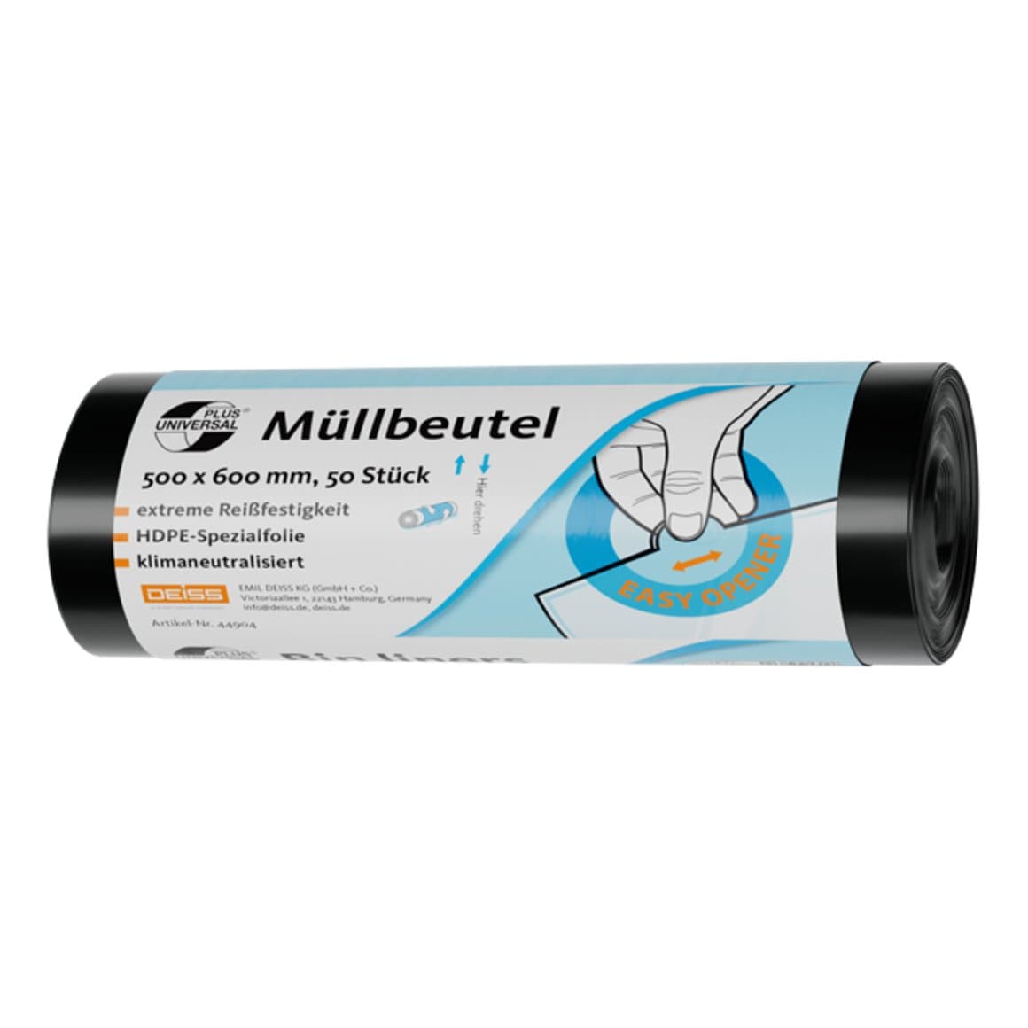 Deiss poki svartur 50x60cm 30l HD 50stk 1