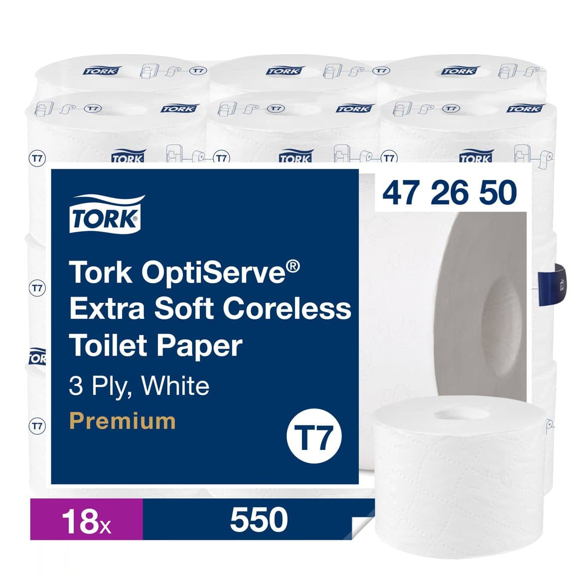 Tork WC pappír prem. Optiserve coreless 3l 18rl T7 1