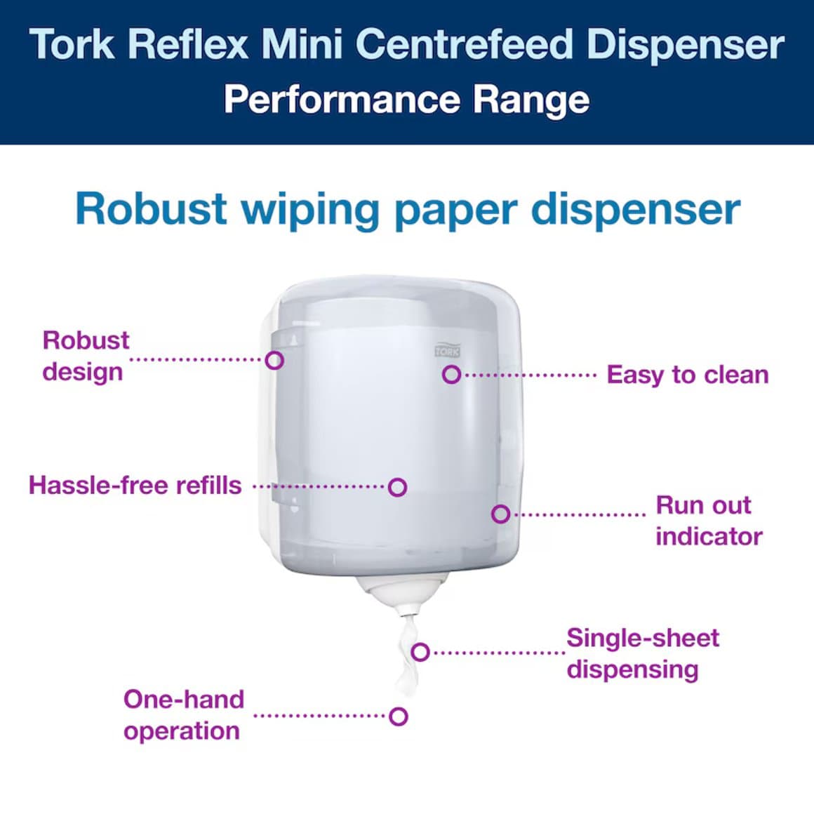 Tork Reflex T-Þurrku statíf hvítt M4 3