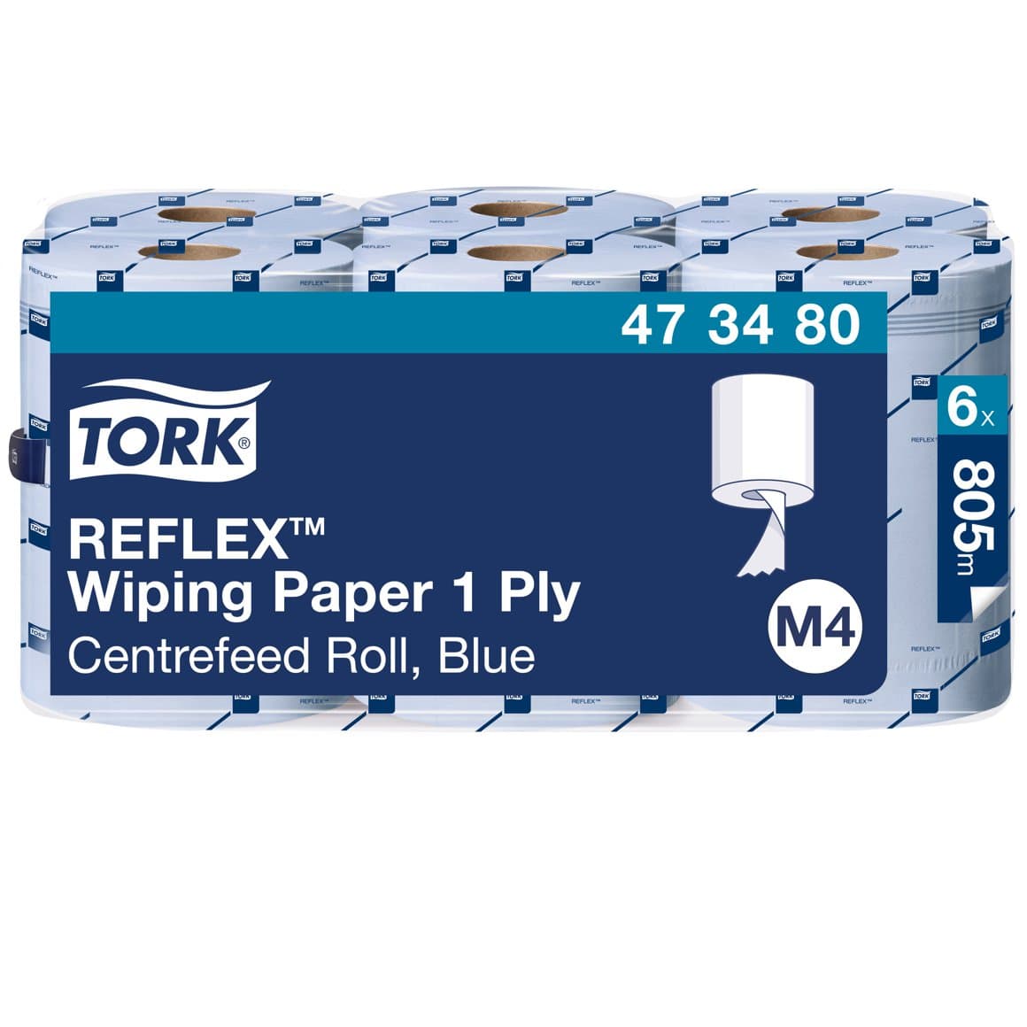 Tork Reflex™ T-þurrkur blár 6rl 771bl M4 1