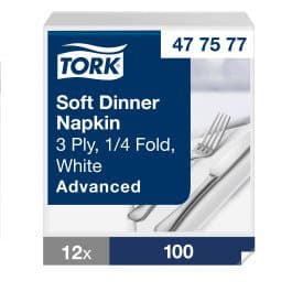 Tork serv.39cm 3l hvítar 100stk E 1
