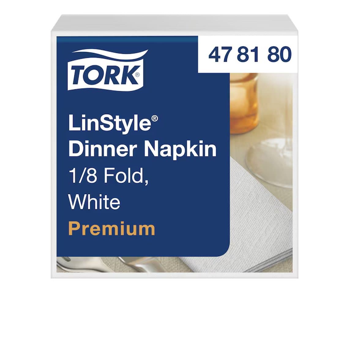 Tork serv. LinStyle 39cm hvítar 1/8f 50stk 1
