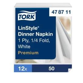 Tork serv. LinStyle 39 cm hvítar 50stk