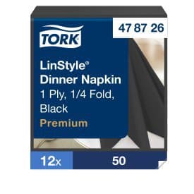 Tork serv.LinStyle 39cm svart 50stk 1