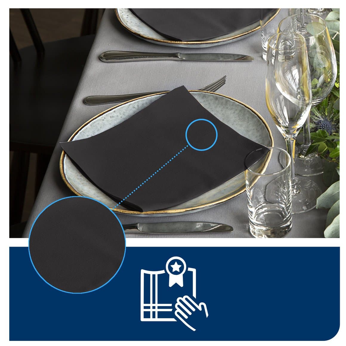 Tork serv.LinStyle 39cm svart 50stk 4