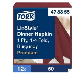 Tork serv. LinStyle 39cm burg. 50stk 1