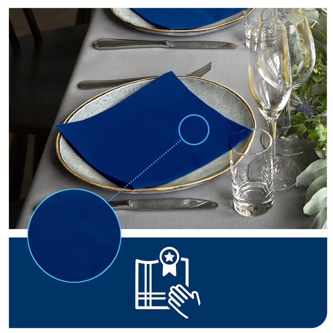 Tork serv. LinStyle 39cm d.blár 50stk 5