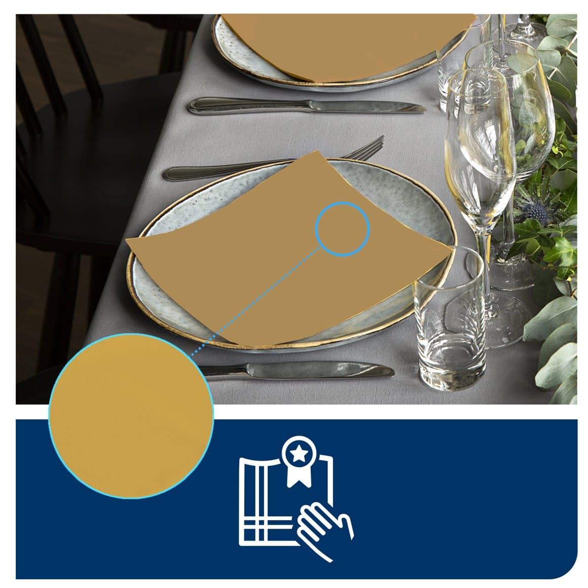 Tork serv. LinStyle 39cm brún. 50stk 3