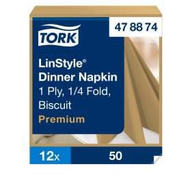 Tork serv. LinStyle 39cm brún. 50stk
