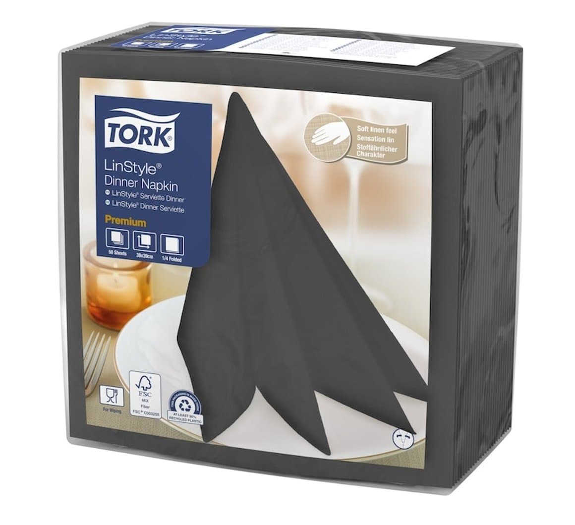 Tork serv.LinStyle 39cm dökkgrá 50stk 2