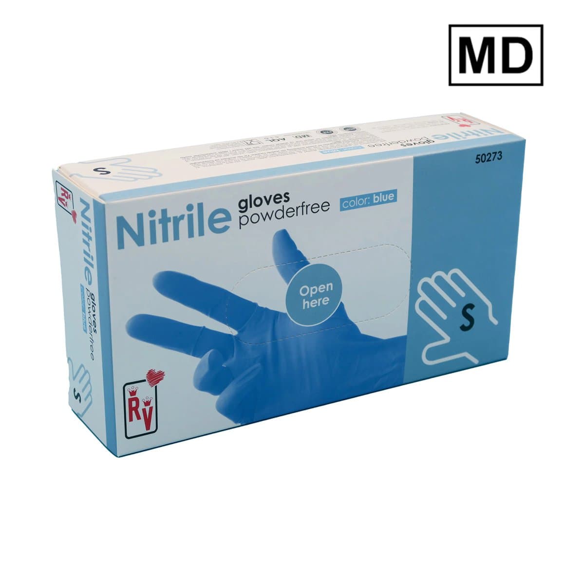 RV Nitrile Hanskar bláir S 100 stk 1