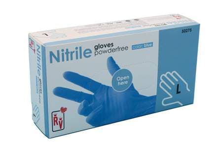 ÖÖRV Nitrile hanskar bláir L 100stk