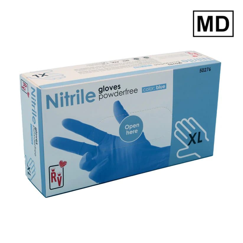 RV Nitrile hanskar bláir XL 100stk 1