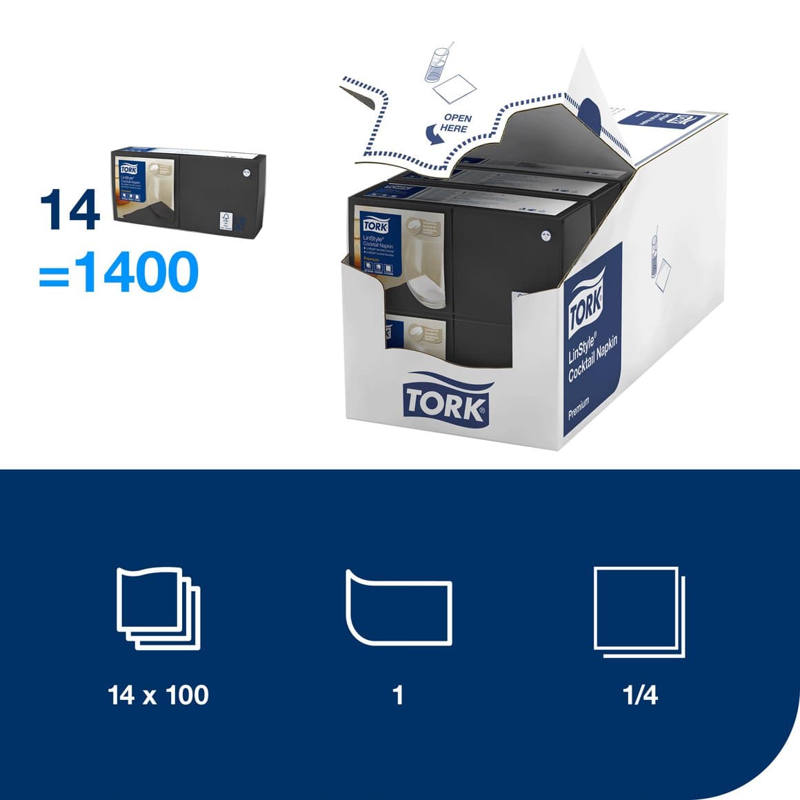 Tork serv. Linstyle 23cm sv. 100stk 2