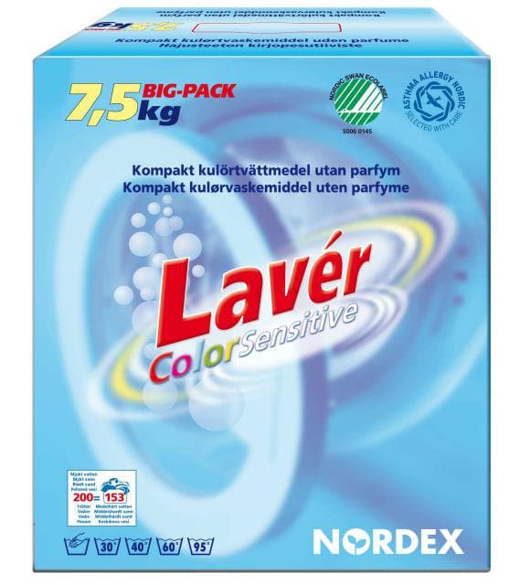 Laver þvottaduft fyrir litaðan þvott S 7,5 kg 1