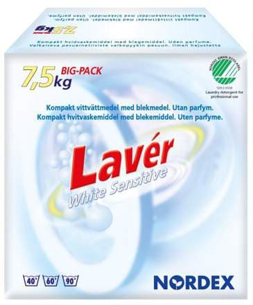 Laver þvottaduft fyrir hvítan þvott S 7,5 kg