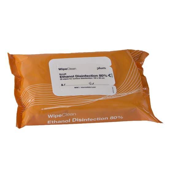 Plum sótthreinsiklútar fyrir yfirborð 80% 25stk