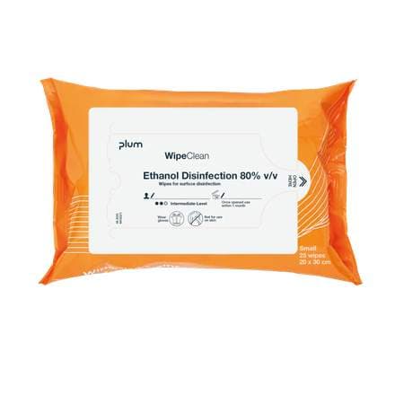 Plum sótthreinsiklútar fyrir yfirborð 80% 25stk