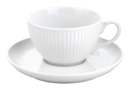 Plissé undirskál fyrir 18cl bolla hvít 12stk