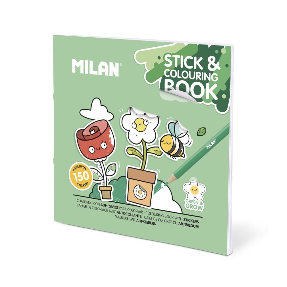 MILAN litabók blóm m/límmiðum 1