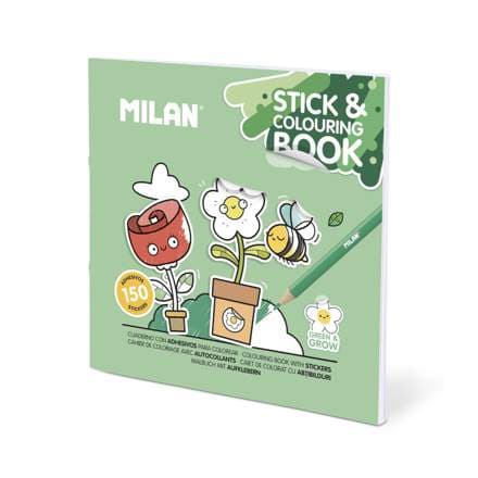 MILAN litabók blóm m/límmiðum