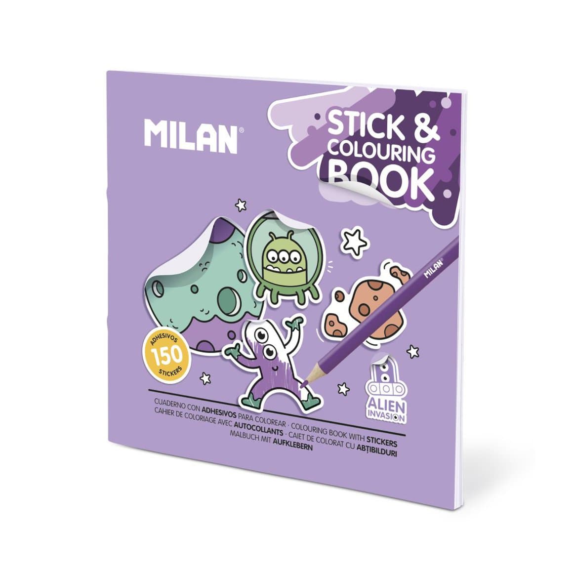MILAN litabók geimverur m/límmiðum 1