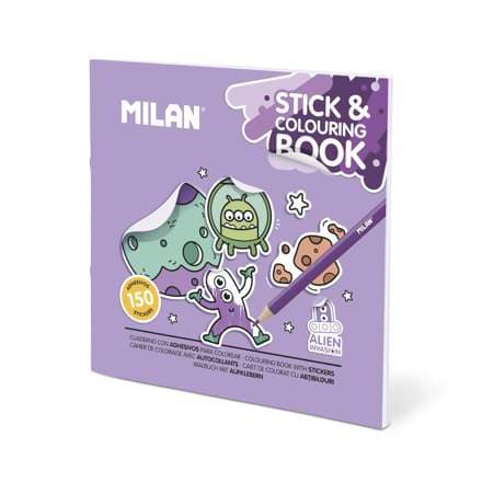 MILAN litabók geimverur m/límmiðum