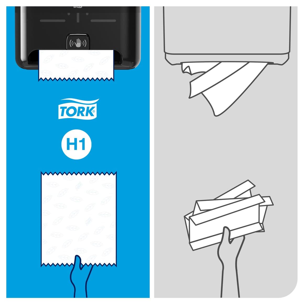 Tork Matic handþurrkusk. svartur snertifrír H1 2