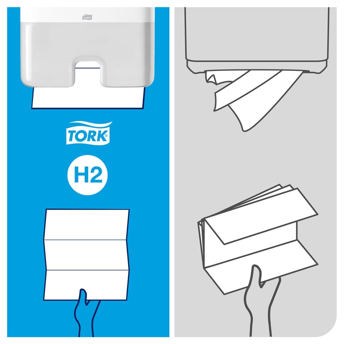 Tork Xpress® miðaþurrkusk. hvítur H2 3