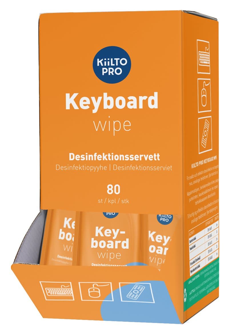 Kiilto Pro hreinsiklútar fyrir lyklaborð 80 stk 1
