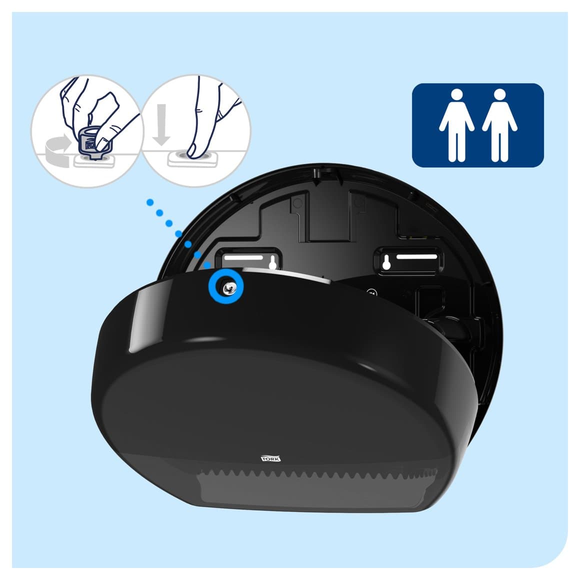 Tork Júmbó WC statíf mini svart T2 4