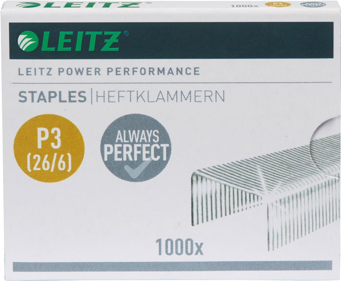 Leitz Hefti 26/6 1000stk í pk. 2