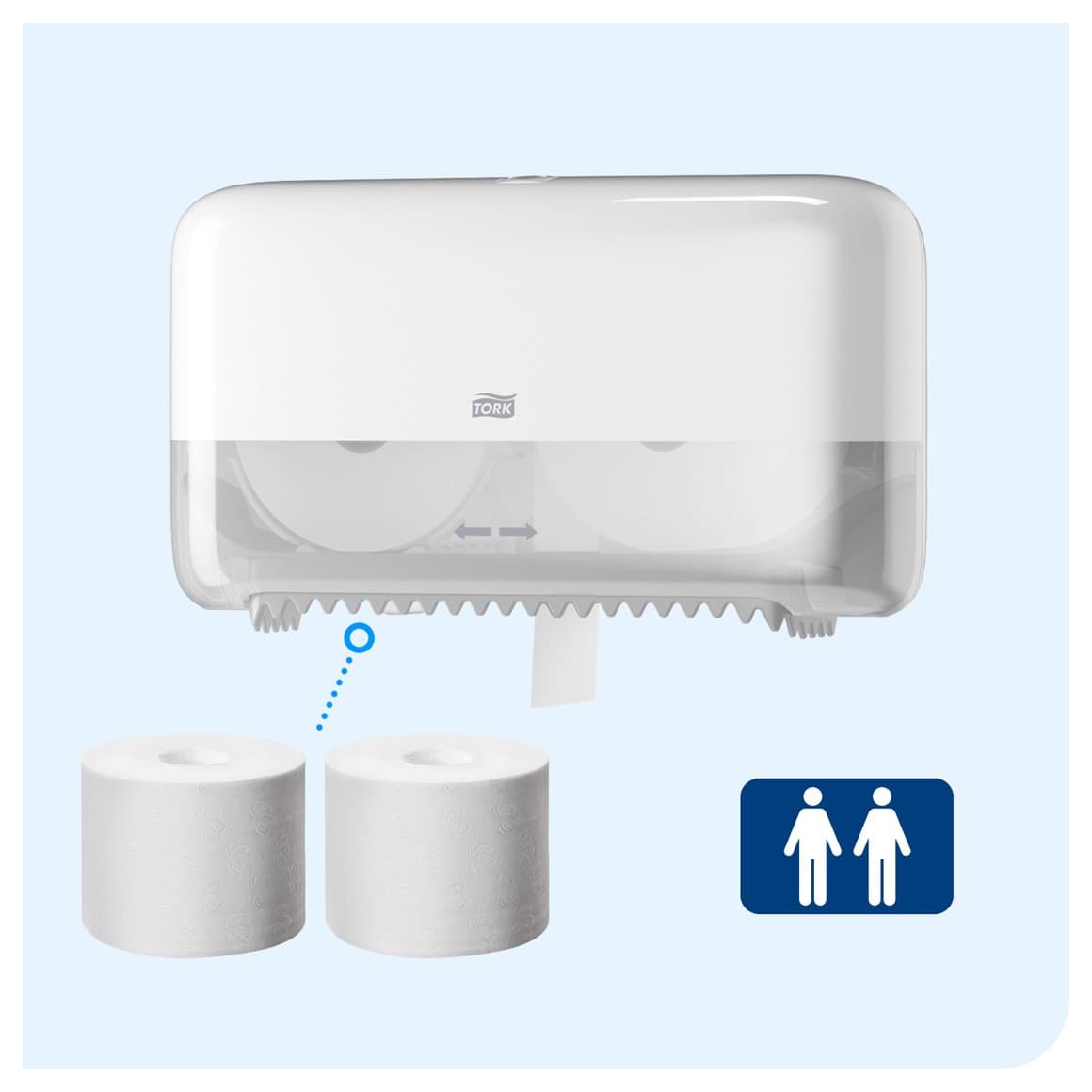 Tork WC statíf twin coreless (L) hvítt T7 2