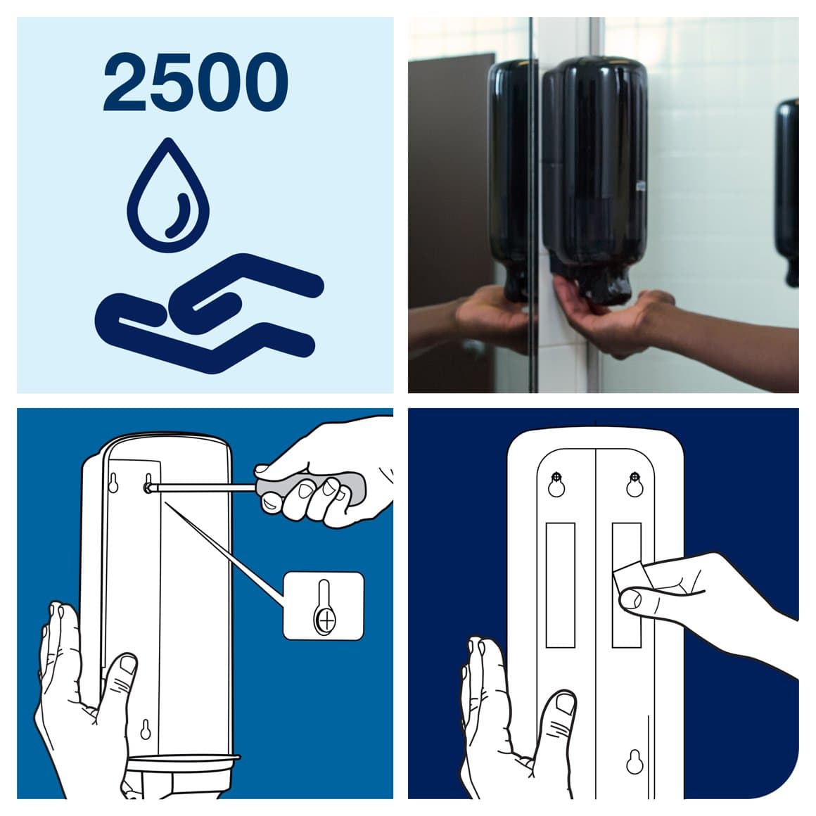 Tork sápu- og handsprittskammtari svartur S4 3