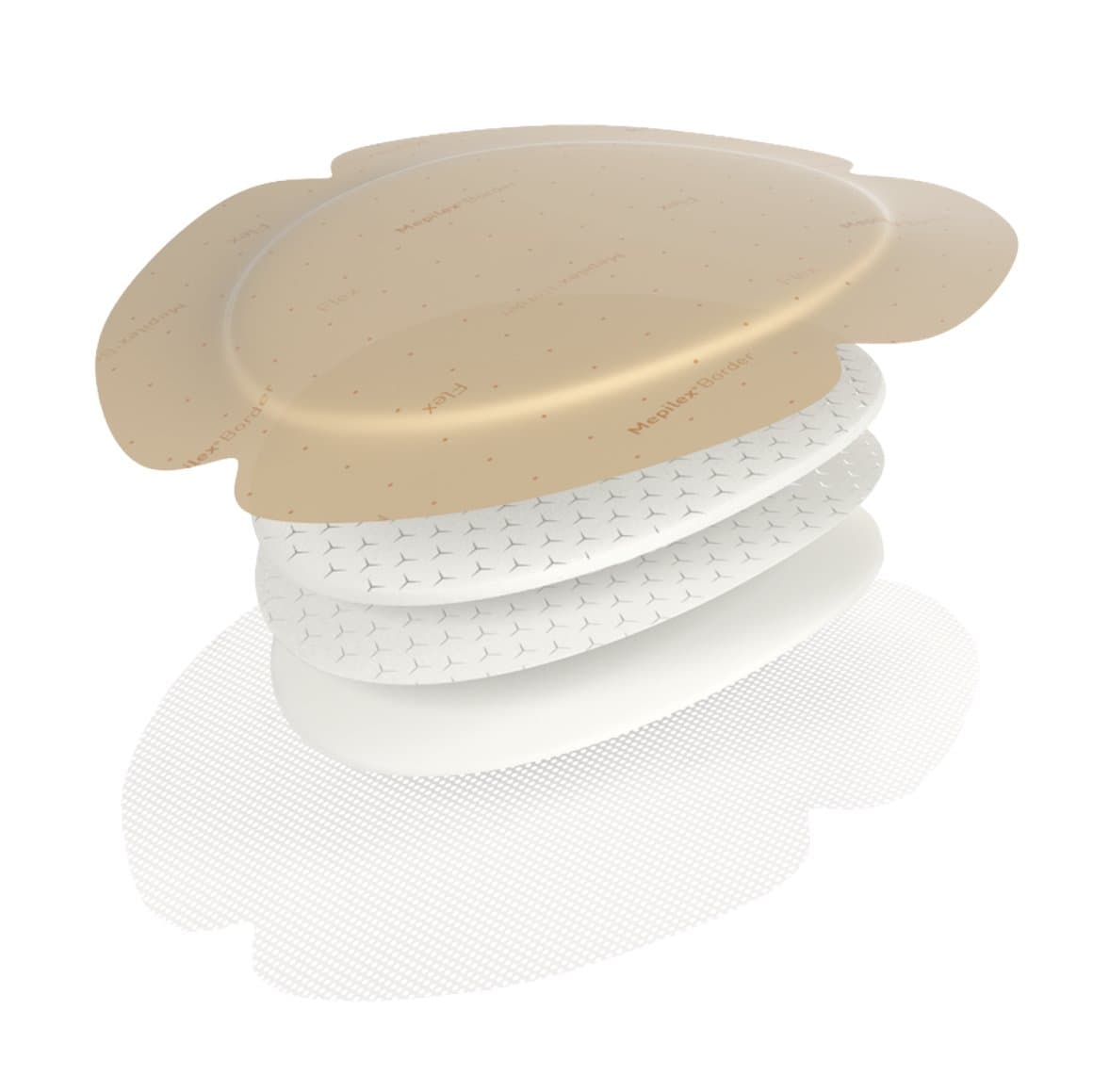 Mölnlycke Mepilex Border Flex Oval 13x16cm, 5 stk 2