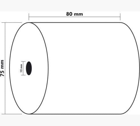 Posarúllur Thermal 80mmx80m, 3rl í pk. 2