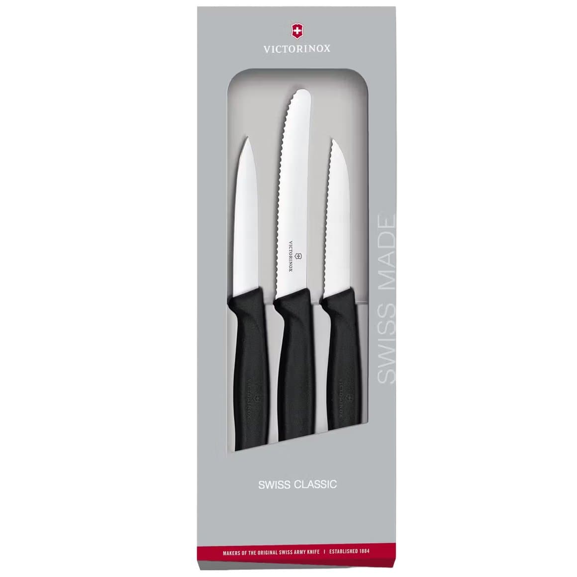 Victorinox grænmetishnífar svartir, 3stk 2