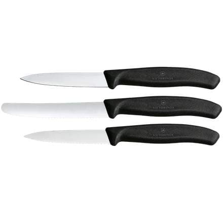 Victorinox grænmetishnífar svartir, 3stk