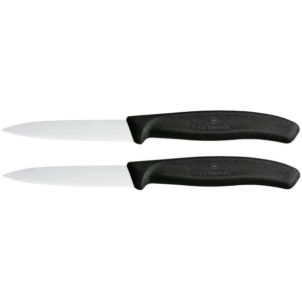 Victorinox grænmetishnífar 8cm svartir, 2stk