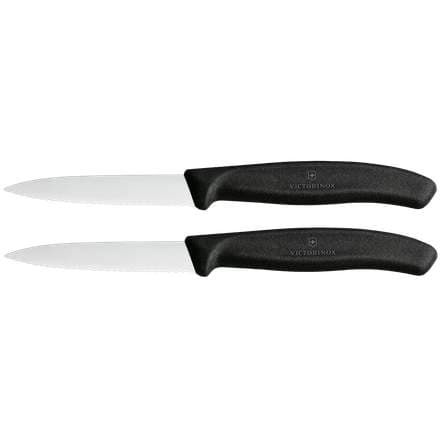 Victorinox grænmetishnífar 8cm svartir, 2stk