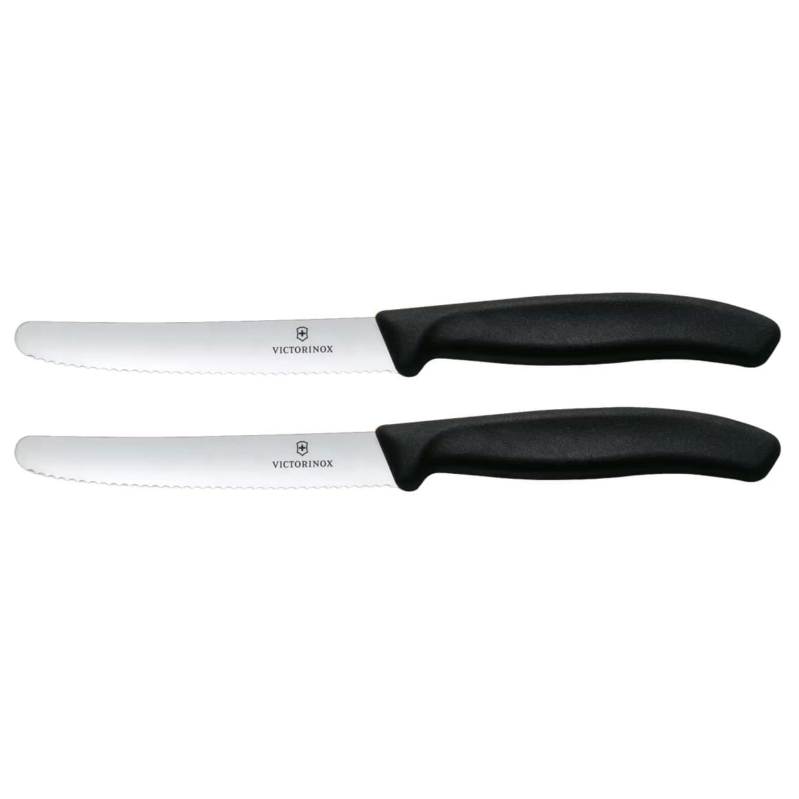 Victorinox borðhnífar 11cm svartir, 2stk 1