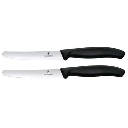 Victorinox borðhnífar 11cm svartir, 2stk