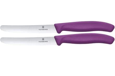 Victorinox borðhnífar 11cm fjólubláir, 2stk