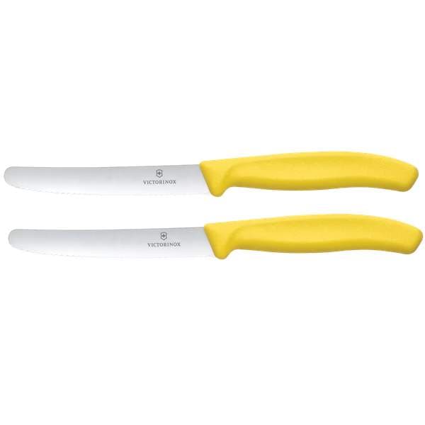 Victorinox borðhnífar 11cm gulir, 2stk