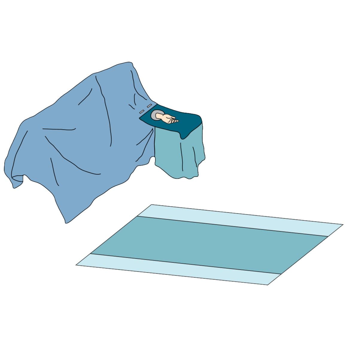Mölnlycke Hand drape 150/370x280 cm, 3,5cm 7 stk 1