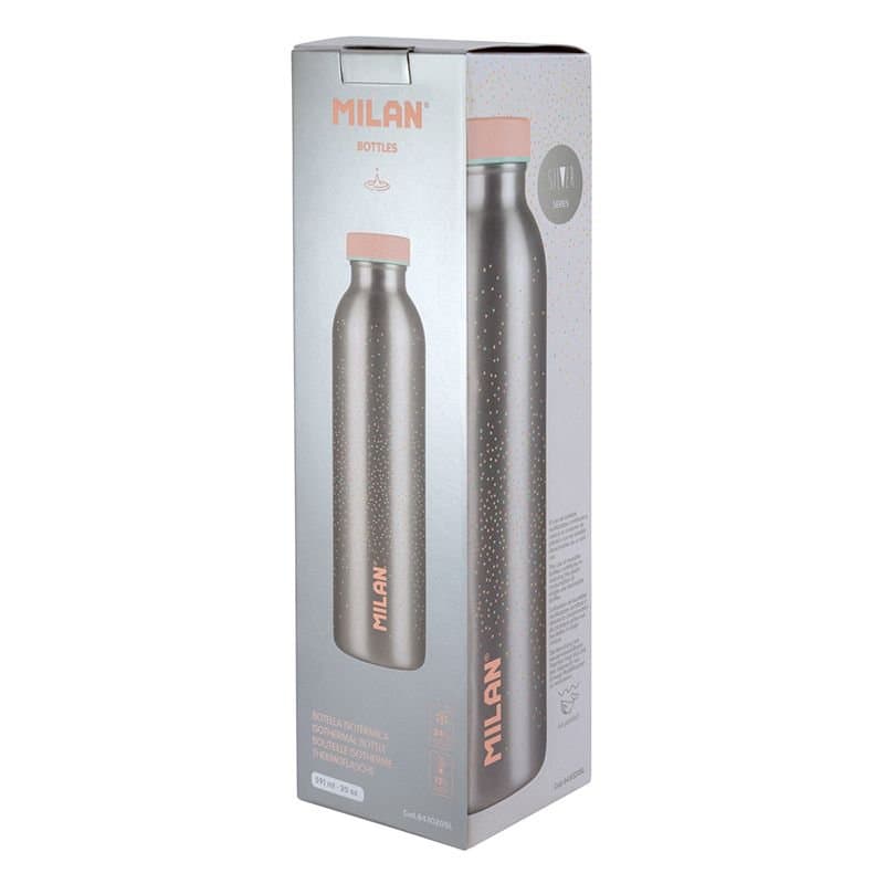 Milan drykkjarbrúsi silfur/bleikur 591 ml 2