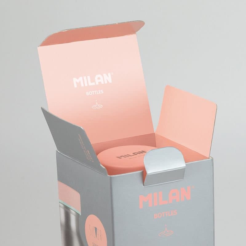 Milan drykkjarbrúsi silfur/bleikur 591 ml 3