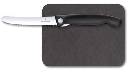 Victorinox skurðarbretti og borðhnífur svart