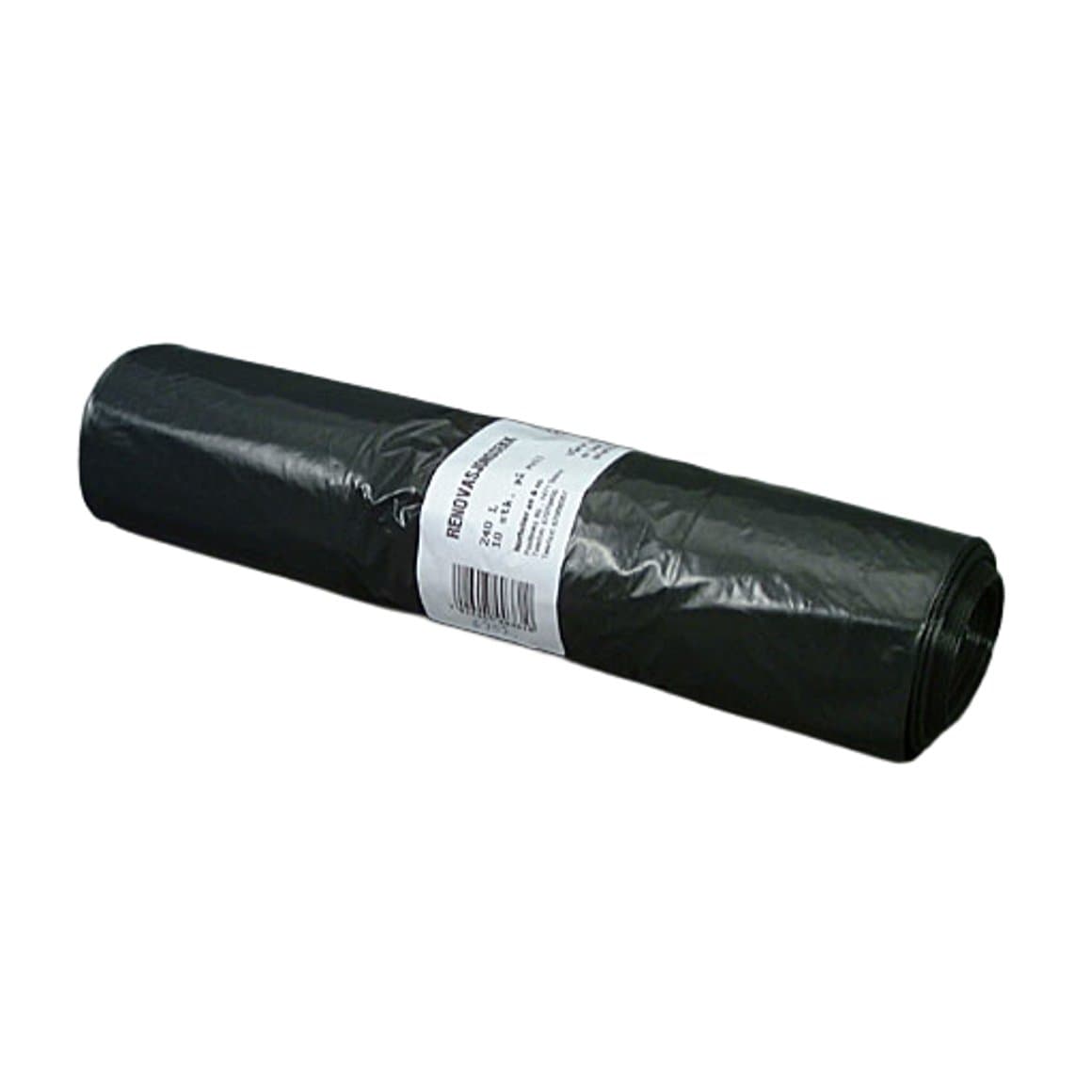 Poki 115x140cm 240ltr 40my svartur 10stk 1